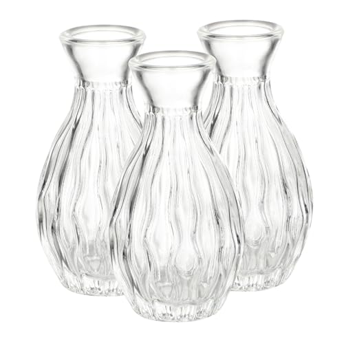 3 frascos difusores de aromas en vidrio transparentes