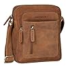 STILORD 'Jamie' Sac en Cuir pour Homme - Parfait pour Voyages & Quotidien - Petit Sac Messenger Vintage pour iPad 9,7 Pouces - Sac à Bandoulière Moderne pour Hommes, Couleur:Tan - Marron - Scuro #2