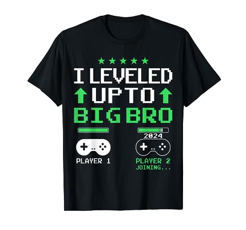 I Leveled Up To Big Brother 2024 Funny Big Bro Announcement T-Shirt