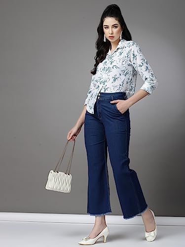 Image of OOMPH! Women's Cotton Regular Fit Floral Button Down Shirt