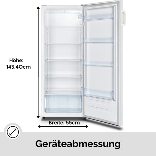 PKM Stand Kühlschrank weiß Höhe 143cm x Breite 58,8cm KS242.0A++