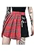 Produktbild Fanvans Damen Wichser Linie Kleid Unregelmässig Gotisch Lolita Plaid Röcke Red1 M