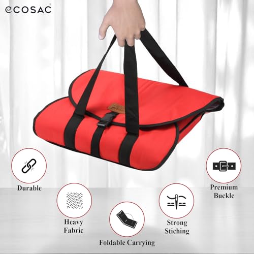 Image of Istri Bag | Ironed Clothes Organizer | Travel-Friendly, Water-Repellent & Washable | Foldable Storage Bag for Wardrobe & Luggage | Ideal for Office, Travel & Home Use (1, Red)