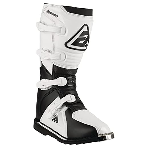 Answer Racing 446636 Powersports Motocross Protection Gear: AR1 Boots, Black/White, Size 10, 1 Pair