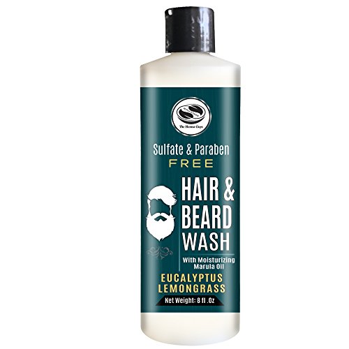 8 fl. Oz Eucalyptus & Lemongrass, Marula Oil Hair & Beard wash - Natural, Premium, Sulfate free & Paraben free - Works great with our henna Hair dyes - The Henna Guys
