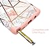 Samsung Note 9 Case, Galaxy Note 9 Case, Fingic Rose Gold Marble Design Shiny Glitter Bumper Hybrid Hard PC Soft Rubber Anti-Scratch Shockproof Protective Case Cover for Samsung Galaxy Note 9 2018