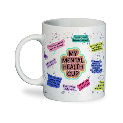 Custom Mental Health Gifts Mug - Personalized Gifts for Men and Women - Funny Mugs for Work Colleagues, Friends, and Family - Cute and Affirmation mug For Family,Friends and Loved ones.