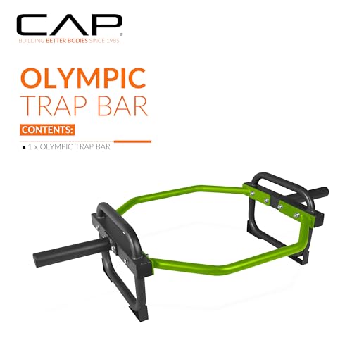 Image of CAP Olympic Trap & Shrug Bar with Elevated Grip, 500-Lb Capacity
