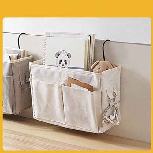 Beufee Bedside Caddy, Hanging Storage Organizer Bed Organizer Hanging Pocket Side of Bed Storage Pouch Dorm Bed Storage for Books Mobile Phones (-3117230063811)