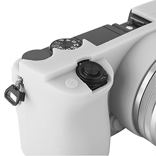 First2Savvv Xjpt-A6000Gj-B05 White Full Body Tpu Jelly Rubber Gel Skin Case Cover Precise Fit Digital Camera Case Bag Cover For Sony A6000 With Card Reader #TOP1