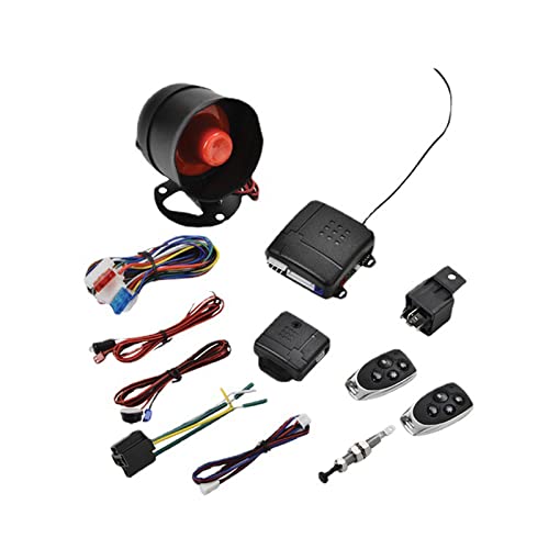Maizoon Dispositivo Antirrobo de Coche de Una Dola vía Negro Interruptor de Maletero con 2 Mandos a Distancia Central de Alarma Cuerno 100m/330ft Rango de Respuesta de Vibración y Sonido de Alarma