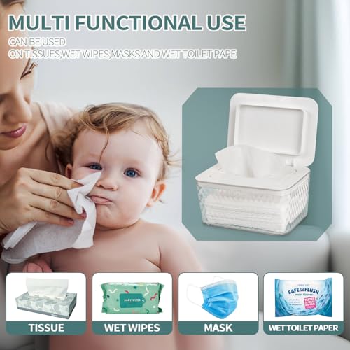 image for Whiidoom Wipes Dispenser, One-Handed Operation Wipe Holder for Baby & 