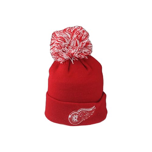 Detroit Red Wings NHL Officially Licensed Youth Beanie Pom Icon Team Color