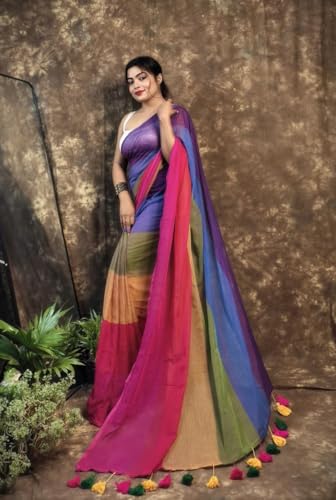 Image of Pure Cotton Saree | Soft & Lightweight | Handloom Woven Elegance for Festive & Casual Wear