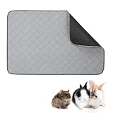 VavoPaw Almohadilla de Orina Impermeable para Mascotas Pequeñas, 60 x 90 cm (1 PZS) Alfombra Antideslizante Reutilizable Lavable a Máquina para Gato Perro Conejo Chinchilla Sofá Coche Perrera, Gris