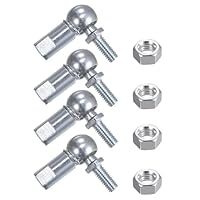 QUARKZMAN 4 Stück CS10 M6 Winkel-Kugelgelenk, M6x1.0 Rechtsgewinde, A3-Stahl selbstschmierendes Kugelgelenk-Endstück