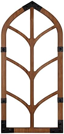 Amazon.com: Stratton Home Decor Farmhouse Wood and Metal Window Arch ...