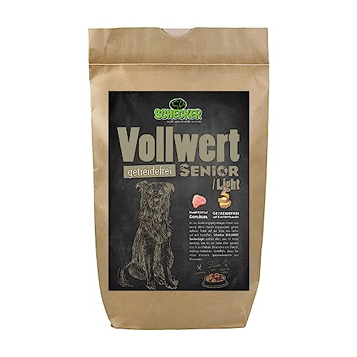 Schecker Trockenfutter - VOLLWERT Senior - Light - getreidefrei - Keine Konservierungsstoffe - Hundefutter - 6 kg