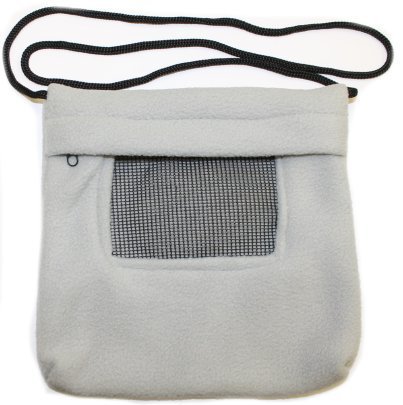 Rodent or Sugar Glider Carry Bonding Pouch with Window Gray