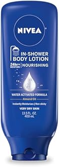 NIVEA Nourishing In Shower Lotion, Body Lotion for Dry Skin, 13.5 Fl Oz Bottle