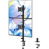 monTEK モニターアーム デュアル 17〜32インチ対応 耐荷重各10kg 縦2画面 PCモニターアーム 2画面 上下 左右 多角度調節