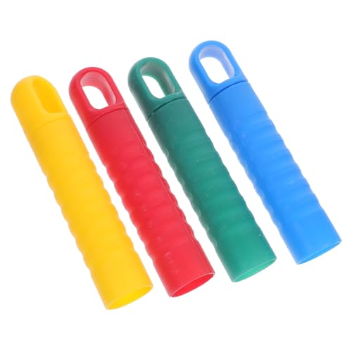 Ipetboom Mop Handle End Caps Broom Handle Replacement Grips 4pcs Set with Hole Non-Slip Plastic Rod Caps for Sweeping Broom for Household Cleaning