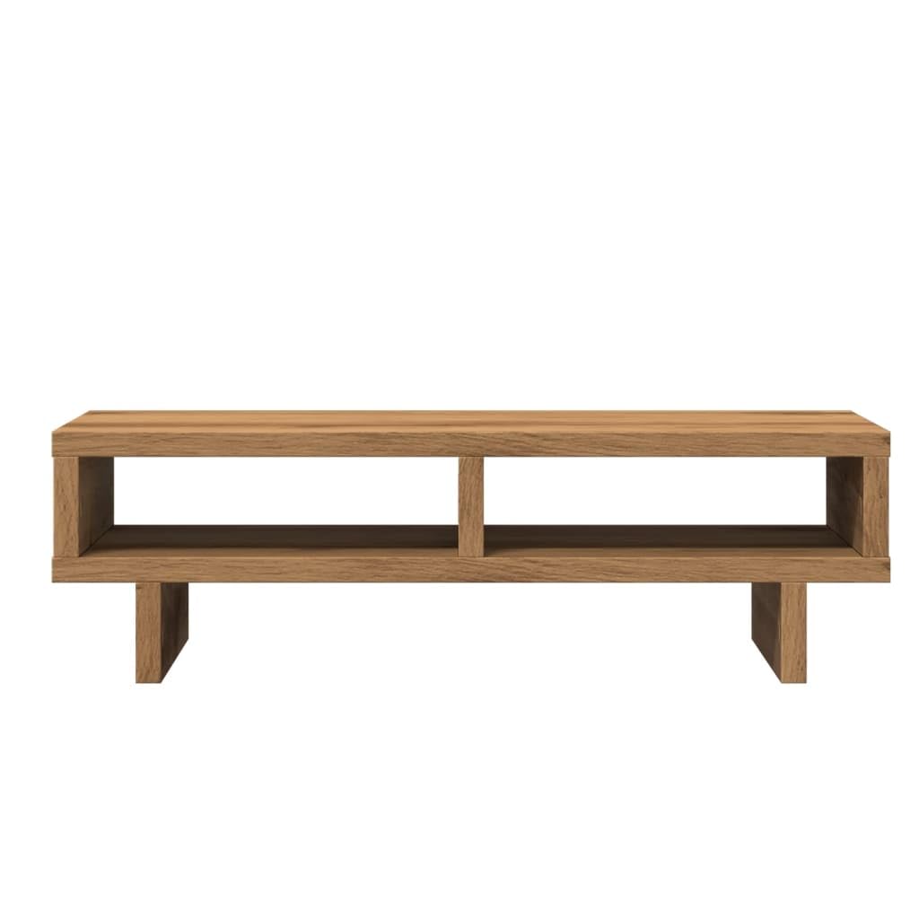 Mangloder Artisan-Roble - Soporte para monitor (50 x 27 x 15 cm, material de madera con espacio para espacio de trabajo, escritorio, oficina en casa, ergonómico, gestión de cables, capacidad de carga