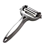 Lacie 3 in 1 Rotatable Peeler for Fruits and Vegetables, Serrated / Wavy / Chipping, Cyclone Knife Head, Grey