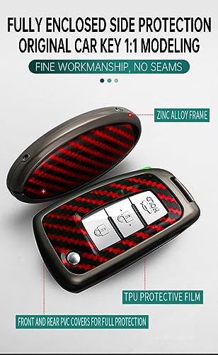 Coque de clé à rabat protège clé Nissan Rogue carbone contre les chocs