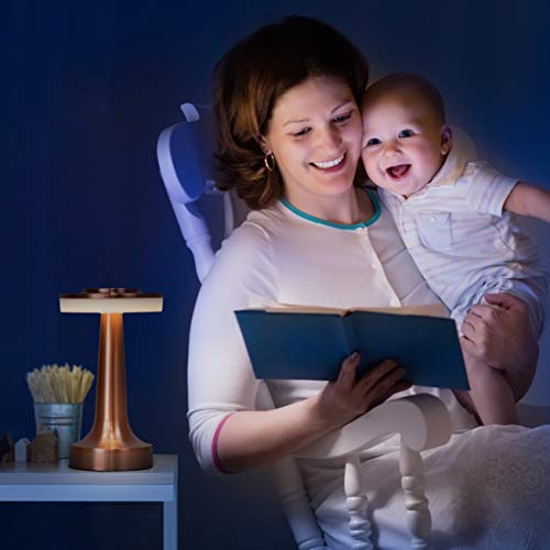 O’bright Portable Led Table Lamp With Touch Sensor, 3-Levels Brightness, Rechargeable Battery Up To 48 Hours Usage, Night Light For Kids Nursery, Nightstand Lamp, Bedside Lamp (Rose Gold) #TOP5