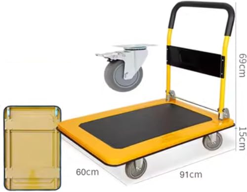 Carrito plegable de plataforma rodante 22.44x21.65x22.44 in miniatura 2