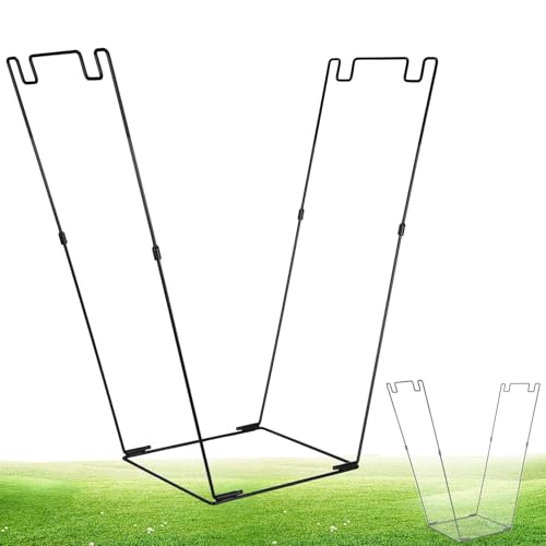 Soporte de marco de bolsa de basura para exteriores, soporte resistente para bolsas de basura de jardín para hojas y escombros, soporte de metal multifuncional para una limpieza eficiente del patio,