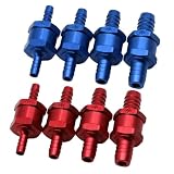 EaseSunny Rückschlagventil, 4 Stück, Aluminiumlegierung, Kraftstoff-Wasserleitung für Benzin-Diesel-Vergaser, 6 mm, 8 mm, 10 mm, 12 mm