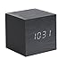 Produktbild Karlsson Wecker Mini Cube Schwarz LED 8x8cm