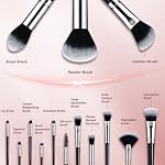 Makeup Brush Set, Premium Synthetic 14 Pcs Makeup Brushes, Travel Makeup Brush Set for Foundation, Concealer, Blush and Eyeshadow Brush(Black) - Image 2