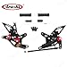 Arashi (Version 2.0) Rearsets for Kawasaki Ninja ZX6R ZX636 2007 2008 Motorcycle Accessories Parts Adjustable Footrests Foot Peg Rear Sets ZX-6R ZX-636 Black 07 08
