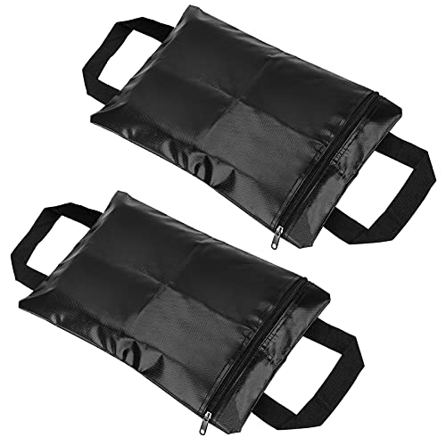 Laelr 2 Sports Sandbag, 33lbs Heavy Duty Sandbags, Portable Weighted Anchors, Goal Frame Sandbags for Baseball Nets, Soccer Goals, Golf Nets, Football Nets, Hockey Nets, Black(Sand NOT Included)