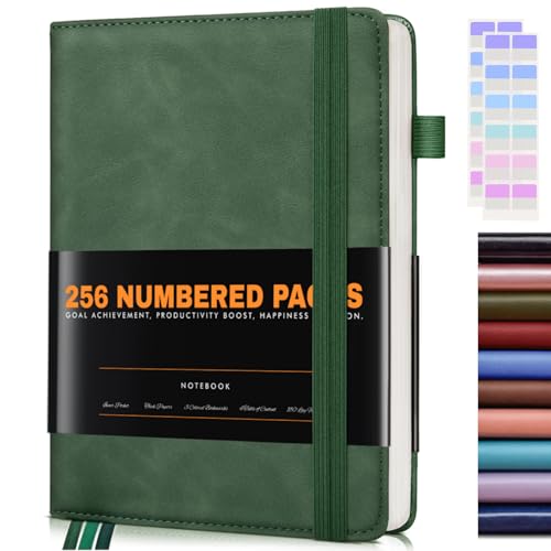 Carnet ligné fini l'encre qui traverse avec ce journal en cuir A5