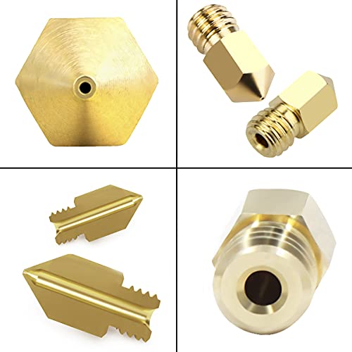 0.4Mm Mk8 Ender 3 Nozzles 25 Pcs 3D Printer Brass Nozzles Extruder For Makerbot Creality Cr-10 With 5 Needles And Metal Storage Box (0.4Mm) #TOP3