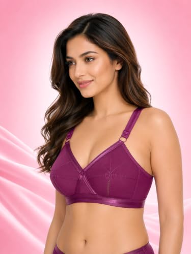 Image of SONA Perfecto Cotton Bra for Woman Full Coverage Non Padded Everyday Wirefree Pack of