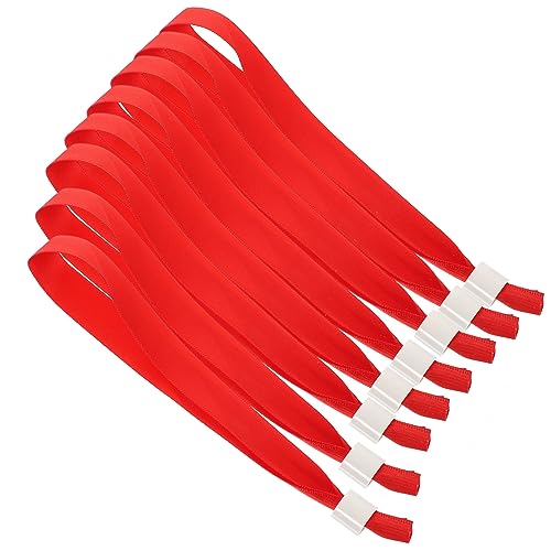 Toyvian Pulseras De Seda Roja Ajustables 10 Piezas Para Eventos Conciertos y Fiestas, Pulseras Uniformes Ligeras y Duraderas Para Identificación y Acceso
