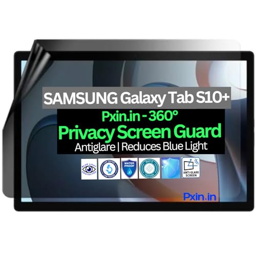 Image of Pxin Tablet Privacy Screen Guard compatible with SAMSUNG Galaxy Tab S10+ | Anti Glare | Reduces blue light | 360 degree anti-spy | Eye Protection