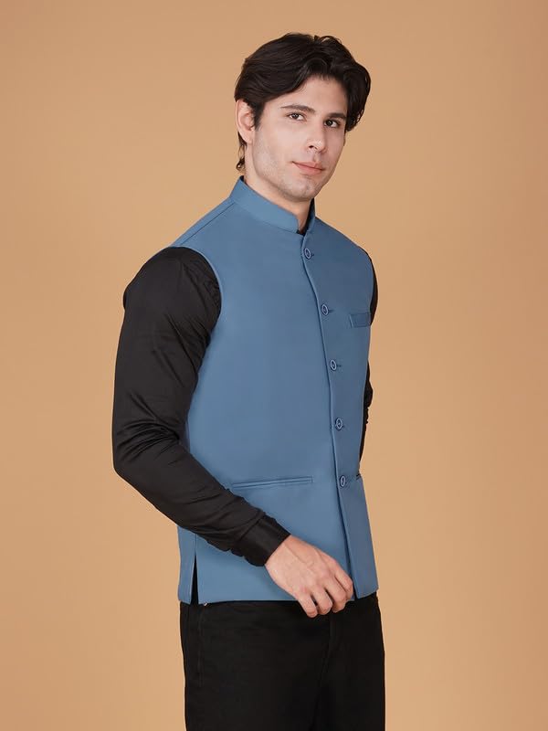 Image of DEIFIC Bandi Modi Koti, Nehru Jacket for Men, Cotton Waistcoat for All Occasion: Diwali, Wedding, Ethnic, Office Party, Formal & casual Look