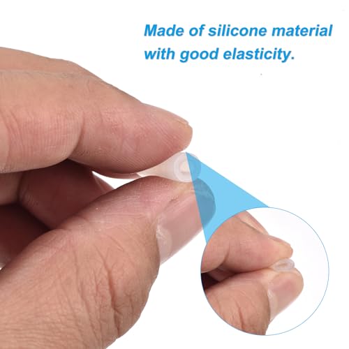 Image of uxcell 88Pcs Silicone End Caps, 3.8mm(5 /32 inch) ID 25mm(1 inch) Height Round Rubber Elastic Screw Thread Protectors Flexible Screw Bolt Covers Caps for Metal Tube Rod Bolt, Clear