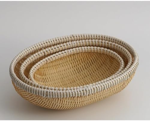 3個入り25/29/34cm 竹ざる 竹製 ござ目 コランダー 深型 盆ざる 野菜 フルーツ乾し キッチン収納 軽量 手作り 天然素