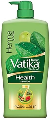 Dabur Vatika Health Shampoo - 1 L | With Henna & Amla | For Strong, Problem-Free Hair