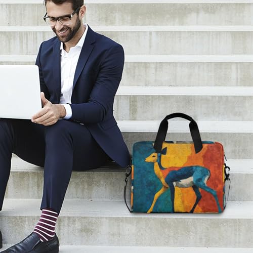Bolso para laptop con diseño ciervo colorido miniatura 3
