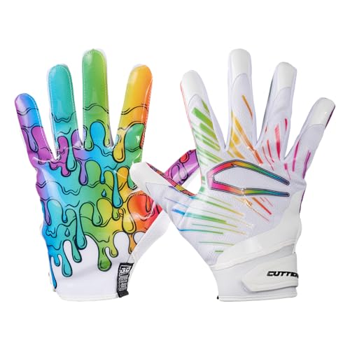 Cutters Football Gloves - Game Day Football Receiver Gloves with High Tack Silicone Grip, Superior...