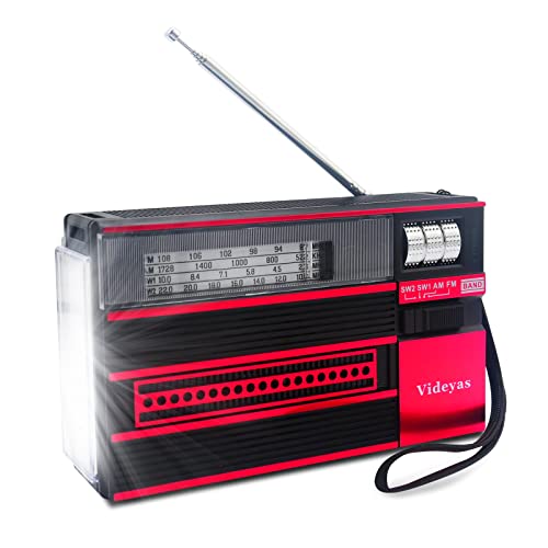 Am Fm Portable Radio - Rechargeable Radio With Flashlight Portable Am/Fm Sw 1-2 Multiwave Radio - Super Strong Signal Large Speaker Transistor Antenna Gift For The Elderly, Friends, Couples(S307) #TOP10