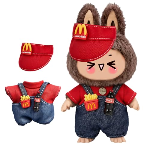 Image of Clothes for LABUBU 6.7inch (17cm) Doll, Cute Outfit Small Dress and Hairpin, Dress Up, Accessories (No Doll) (Mc Suit)